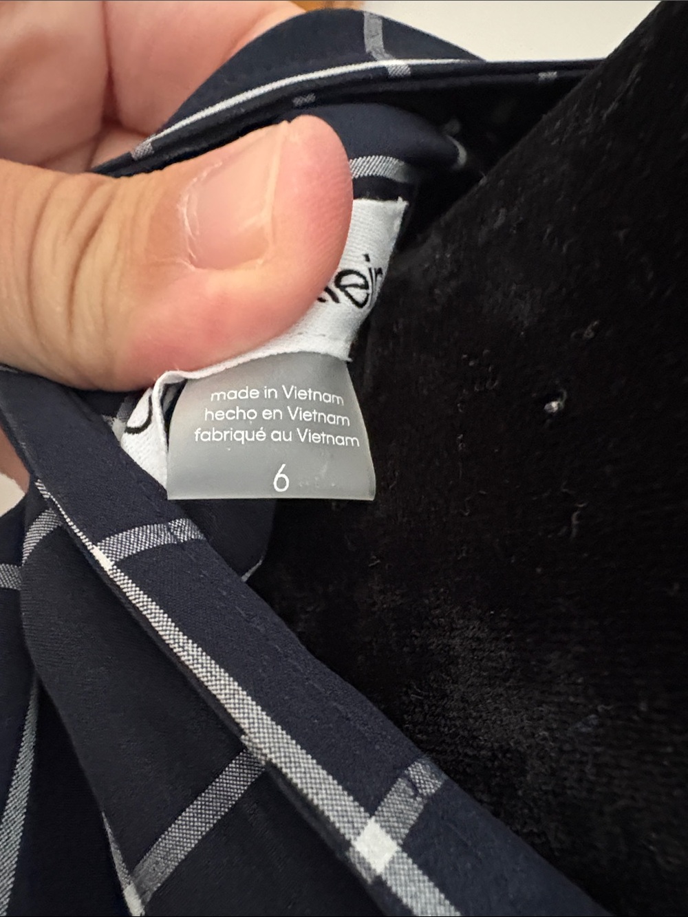 Calvin Klein Navy Windowpane Belted Maxi Shirt Dress - Picture 3 of 8